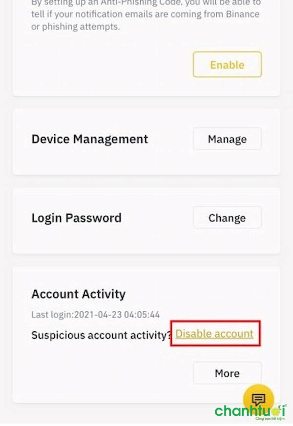 Account Activity