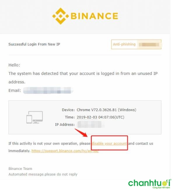  chọn “Vô hiệu hóa tài khoản” (Disable account)