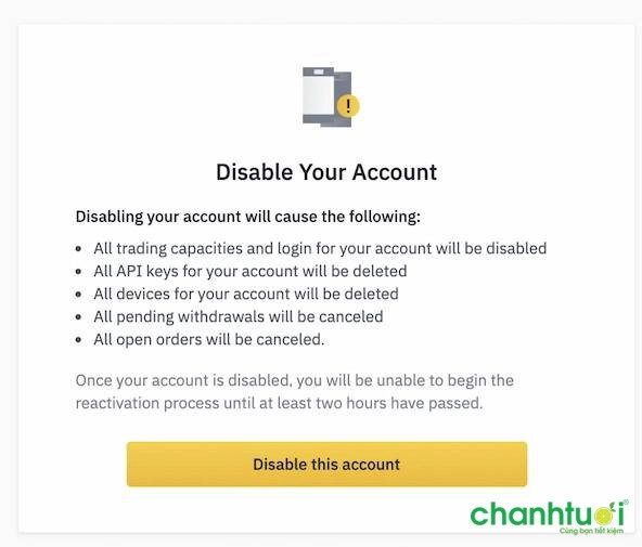 Disable this account