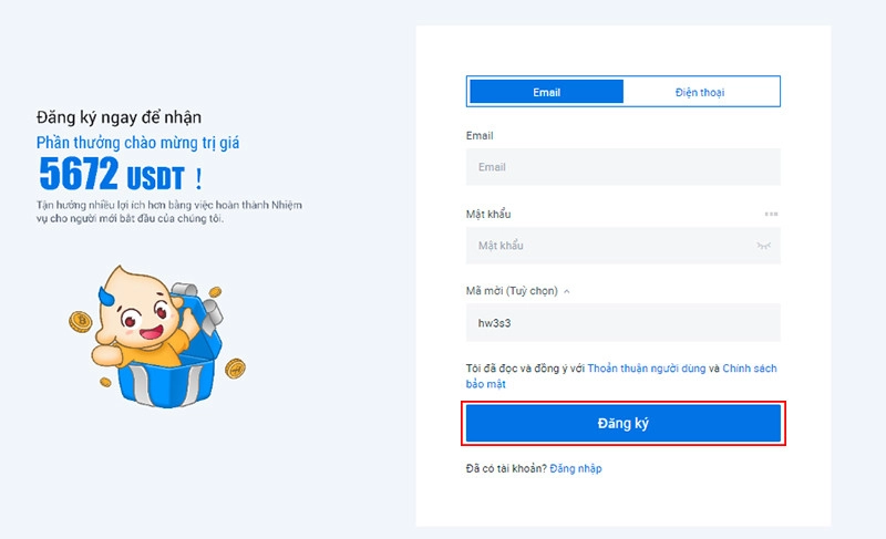 đăng ký sàn Huobi trên máy tính