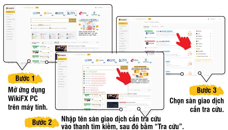 Cách tra cứu sàn forex trên WikiFX PC dành cho máy tính