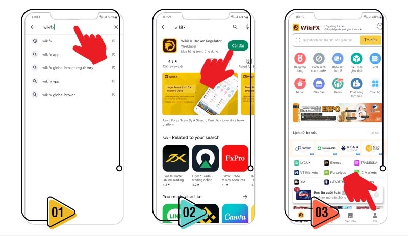 Tải và cài đặt ứng dụng WikiFX trên điện thoại
